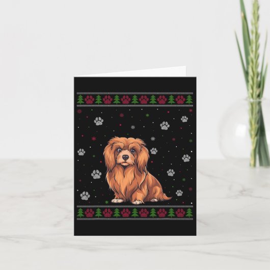 Carte Lhasa Apso Sweat de Noël Xmas Animal Chien L (Devant)