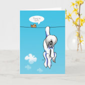 Carte Lhasa Hang Encouragement Off-Leash Art™ (Fleur jaune)