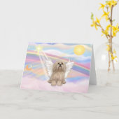 Carte Lhassa Apso (Fleur jaune)