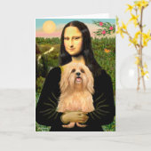 Carte Lhassa Apso 9 - Mona Lisa (Fleur jaune)