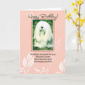 Carte Lhassa Apso Chien Anniversaire Humoristique (Fleur jaune)