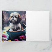 Carte Lhassa Apso sur une rame : une aventure Pittoresqu (Intérieur)