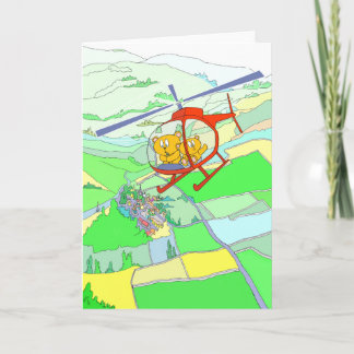 Carte L'hélico de Cute Bear.