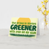 Carte L'herbe est toujours plus verte (Fleur jaune)