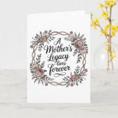 Carte L'héritage d'une mère vit à jamais (Fleur jaune)