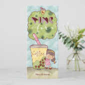 Carte L'heure du café Kawaii Signet Illustration (Debout devant)