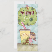 Carte L'heure du café Kawaii Signet Illustration (Dos)