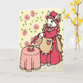 Carte L'heure du thé (Fleur jaune)