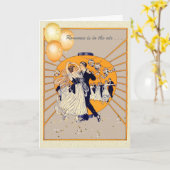 Carte L'Heureuse Sainte-Valentin Romance est dans l'air (Fleur jaune)