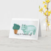 Carte L'hippopotame de St Patrick (Fleur jaune)