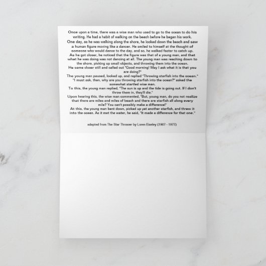 Carte L'histoire de Starfish (Intérieur)