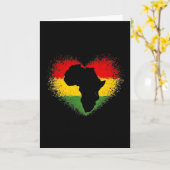 Carte L'histoire des Noirs est ma Saint-Valentin Fierté (Fleur jaune)