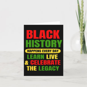 Carte L'histoire des Noirs se déroule chaque jour Mois d