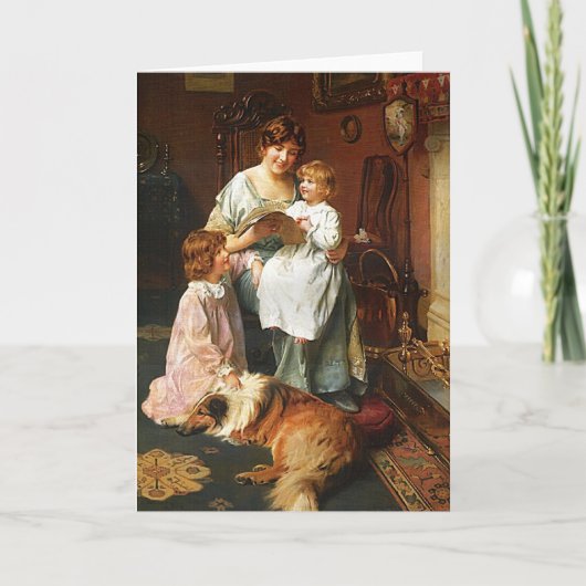 Carte L'histoire du coucher de maman l pour les mères (Devant)