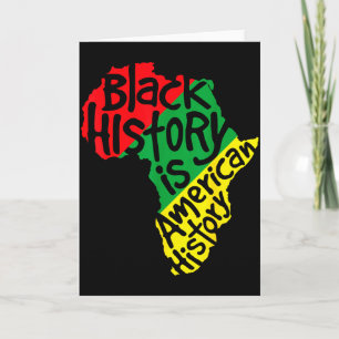 Carte L'histoire noire est l'histoire américaine Afrique