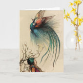 Carte L'histoire Vintage du Juniper Tree (Fleur jaune)