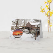 Carte L'hiver à Plimoth Grist Mill (Fleur jaune)