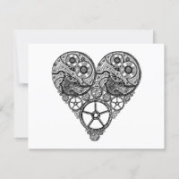 L'horloge Steampunk travaille et le coeur d'engren
