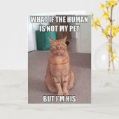 Carte L'humain n'est pas mon animal de compagnie (Fleur jaune)