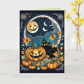 Carte L'humeur d'Halloween (Fleur jaune)