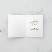 Carte L'humour de Turquie à portée libre Thanksgiving (Intérieur)