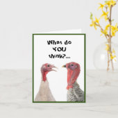 Carte L'humour de Turquie à portée libre Thanksgiving (Fleur jaune)