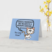 Carte L'humour et l'amitié sont nécessaires pour la (Fleur jaune)