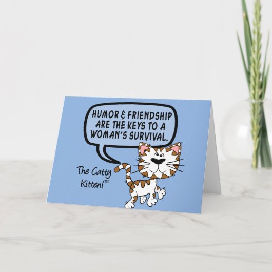 Carte L'humour et l'amitié sont nécessaires pour la (Devant)