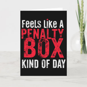 Carte L'humour hockey ressemble à une journée en cage de