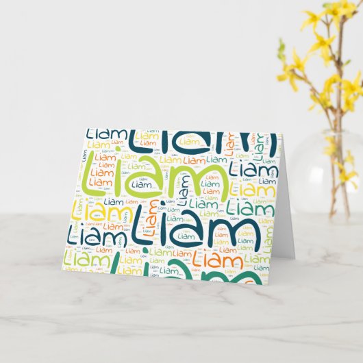 Carte Liam (Fleur jaune)