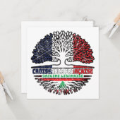 Carte Liban FRANÇAIS Drapeau des racines d'arbres (Devant/Arrière en situation)