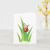 Carte Libby the Ladybug Note Card (Fleur jaune)