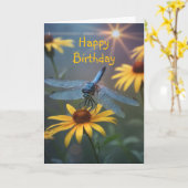 Carte libellule (Fleur jaune)