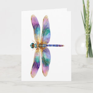 Carte Libellule Colorée – Art de la Nature Iridescente