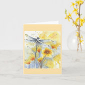Carte Libellule dans les fleurs par Sherry (Fleur jaune)