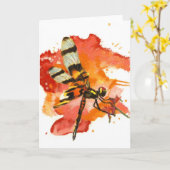 Carte Libellule de fanion de Halloween (Fleur jaune)