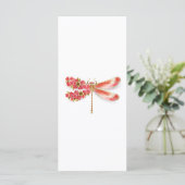 Carte libellule de fleurs avec sakura de bijoux (Debout devant)