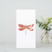 Carte libellule de fleurs avec sakura de bijoux (Debout devant)