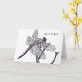 Carte Libellule (effectuez le vol.) (Fleur jaune)