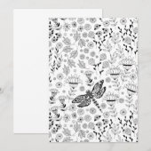 Carte Libellule et fleurs (Devant / Derrière)