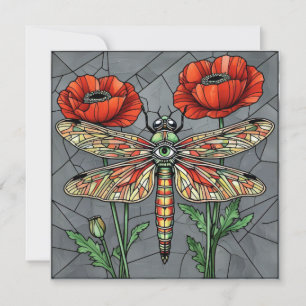 Carte Libellule Fleur de Pavot Œil Mystique Tout Voir 