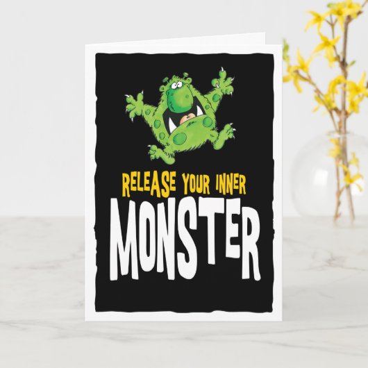 Carte libère ton monstre intérieur (Fleur jaune)