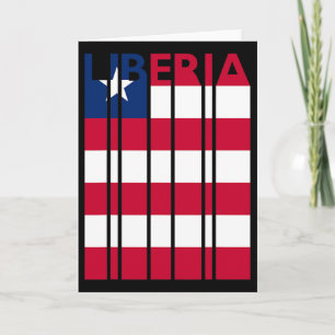 Carte Libéria Drapeau Libérien Vintage Vacances