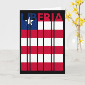 Carte Libéria Drapeau Libérien Vintage Vacances (Fleur jaune)