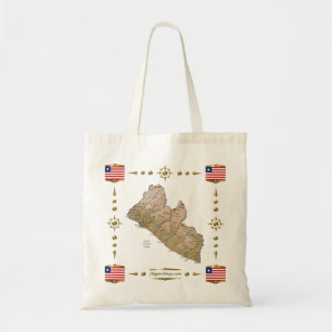 Carte Liberia + sac drapeaux