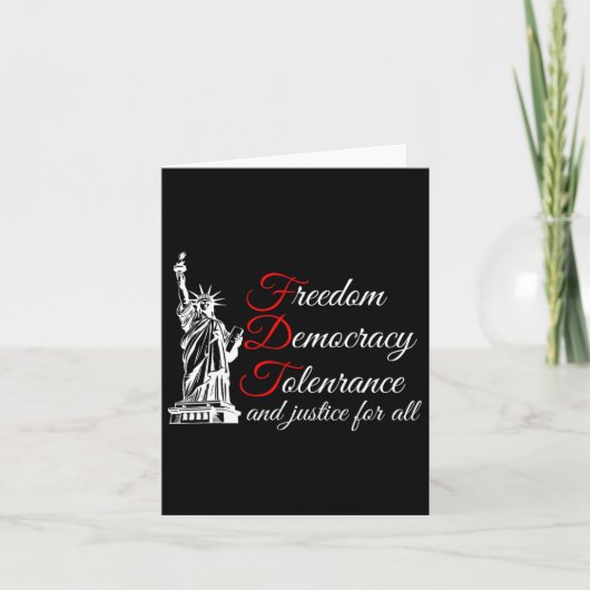 Carte Liberté Démocratie Tolérance Et Justice Pour Tous (Devant)