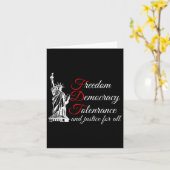 Carte Liberté Démocratie Tolérance Et Justice Pour Tous (Fleur jaune)