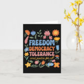 Carte Liberté Démocratie Tolérance Justice Toutes les rè (Fleur jaune)