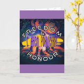 Carte Liberté et honneur (Fleur jaune)
