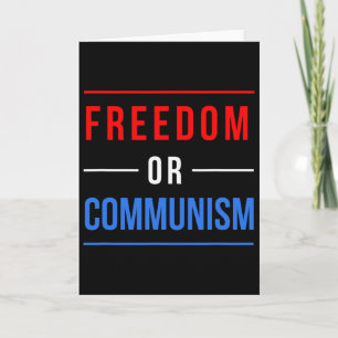 Carte Liberté ou communisme Élection drôle 2024 Trump co
